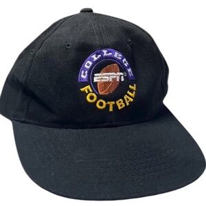 ESPN COLLEGE FOOTBALL! Purple and  Black VINTAGE Cap with Adjustable Strap!